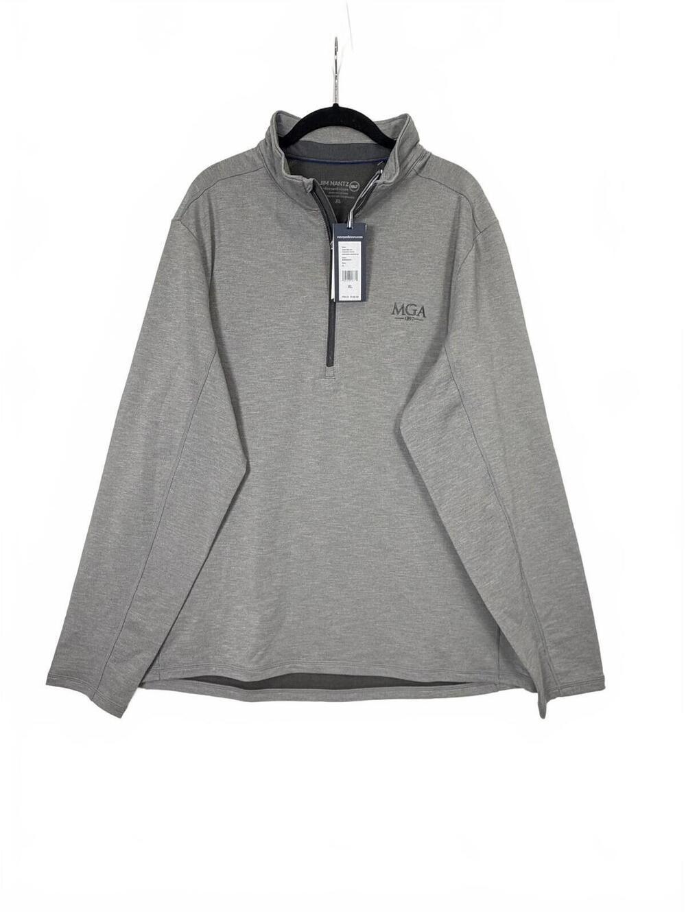 Jim Nantz by Vineyard Vines Heather Gray 1/4 Zip Golf Pullover MGA Men's XL NWT